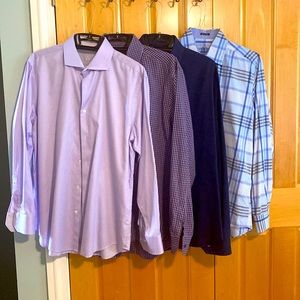 Mens Large Bugatchi Dress Shirts- bundle of 4